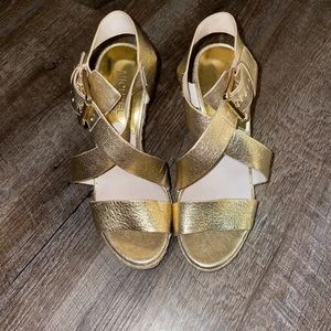 Michael Kors Gold Wedges